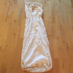 White Boho Beach Cover up / Maxi Dress